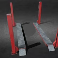 Red Heavy Duty Column Type Car Lift With Stable Platform Structure 3d model