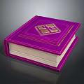 Stylish Purple Hardcover Book With Golden Decorative Pattern On Elegant Cover