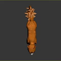 Orange Fox 3D Game Movie Character With Pointed Ears Standing Pose Design