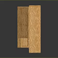 Three Wooden Storage Cabinets with Open Doors Containing Clothes Shoes And Items
