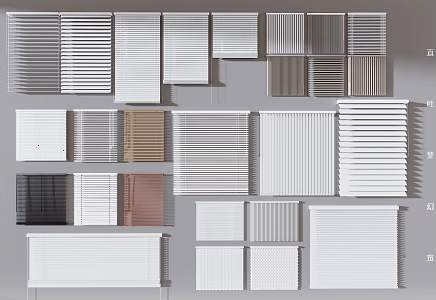 Modern Shutter Dream Curtain Kitchen Curtain Floating Curtain 3d model
