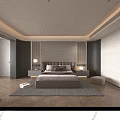 Modern Luxury Upholstered Double Bed With Minimalist Nightstands In Sophisticated Warm Toned Bedroom Design