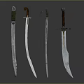 Modern Sword Officer Sword Long Sword 3d model