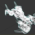Futuristic Sci fi Vehicle With Mechanical Structure 3d model
