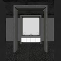 Public Restroom Modern Interior Design With Framed Mirror Washbasin And Terrazzo Floor