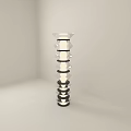 Modern Layered Floor Lamp With Black And White Stacked Design For Contemporary Home Decor