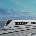 Modern EMU Train 3D Model 3d model