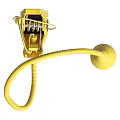 Two Yellow Clip On Desk Lamps With Flexible Curved Arm And On Off Switch