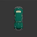 Vintage Turquoise And Cream Beetle Car With Classic Retro Design