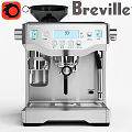 Stainless Steel Automatic Espresso Machine With Digital Display And Built In Grinder As Kitchen Appliance