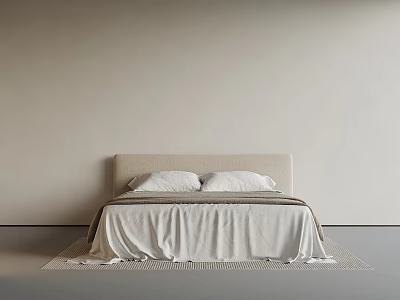 02 Modern Double Bed 3d model