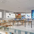 Bright Modern Digital Store Interior With HONOR Displays Electronic Gadgets And Display Counters