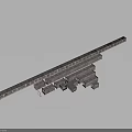 Long Strip Structure Composed Of Metal Cubes Arranged Neatly In