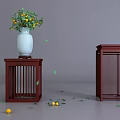 New Chinese style flower corner several 3d model
