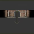 Industrial Elevator Aisle With Red Brick Walls Arched Ceiling Metal Pipes And Stone Floor