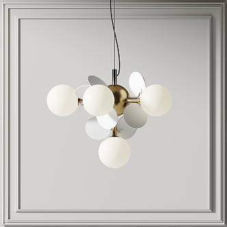 Light Luxury Chandelier Spherical Chandelier 3d model