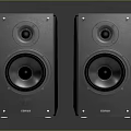 Pair of Black HiFi Stereo Speakers With Dual Driver And Enclosure Design
