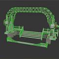 Intricate Architectural Model With Arch Structure Steps Railings And Decorative Details