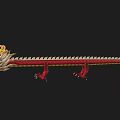Mythical Flying Dragon With Red Body Golden Mane Detailed Scales And Sharp Claws
