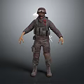 Zombie Soldier Undead Character In Tactical Military Gear With Clawed Hands And Bloody Details