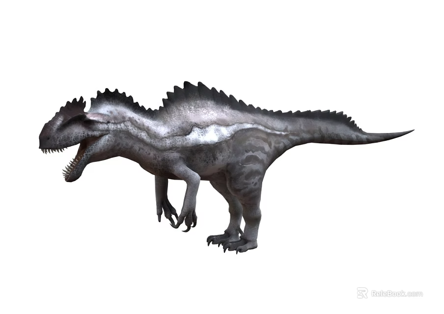 Realistic Dinosaur 3D Model With Spiked Back And Sharp Teeth 3d model 