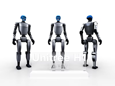 Industrial Equipment Robots Unitree H1 Three Units Multiple Angles BEM Label Functional Design 3d model