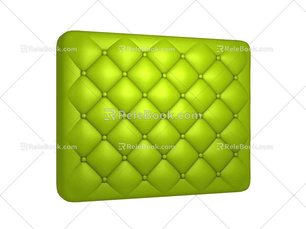 Background wall backrest soft bag diamond grid 3d model