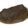 Natural Moss Covered Stone and Rustic Wood with Gravel Base in Outdoor Scene