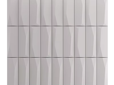 Modern Gray Wall With Geometric Pattern Tiles Arranged In Neat Rows 3d model