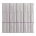 Modern Gray Wall With Geometric Pattern Tiles Arranged In Neat Rows