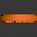Orange Circular Industrial Mechanical Component with Spokes Central Hole and Perforated Rim
