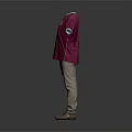 Man Wearing Red New York Yankees T Shirt With Khaki Pants And Brown Shoes
