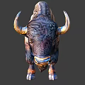 Realistic Wild Bison 3D Model With Large Horns And Brown Fur 3d model