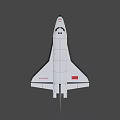 White NASA Space Shuttle Model With Red Logo And Detailed Design
