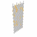 White And Gold Geometric Laser Cut Wall Hangings With Diamond Lattice Pattern