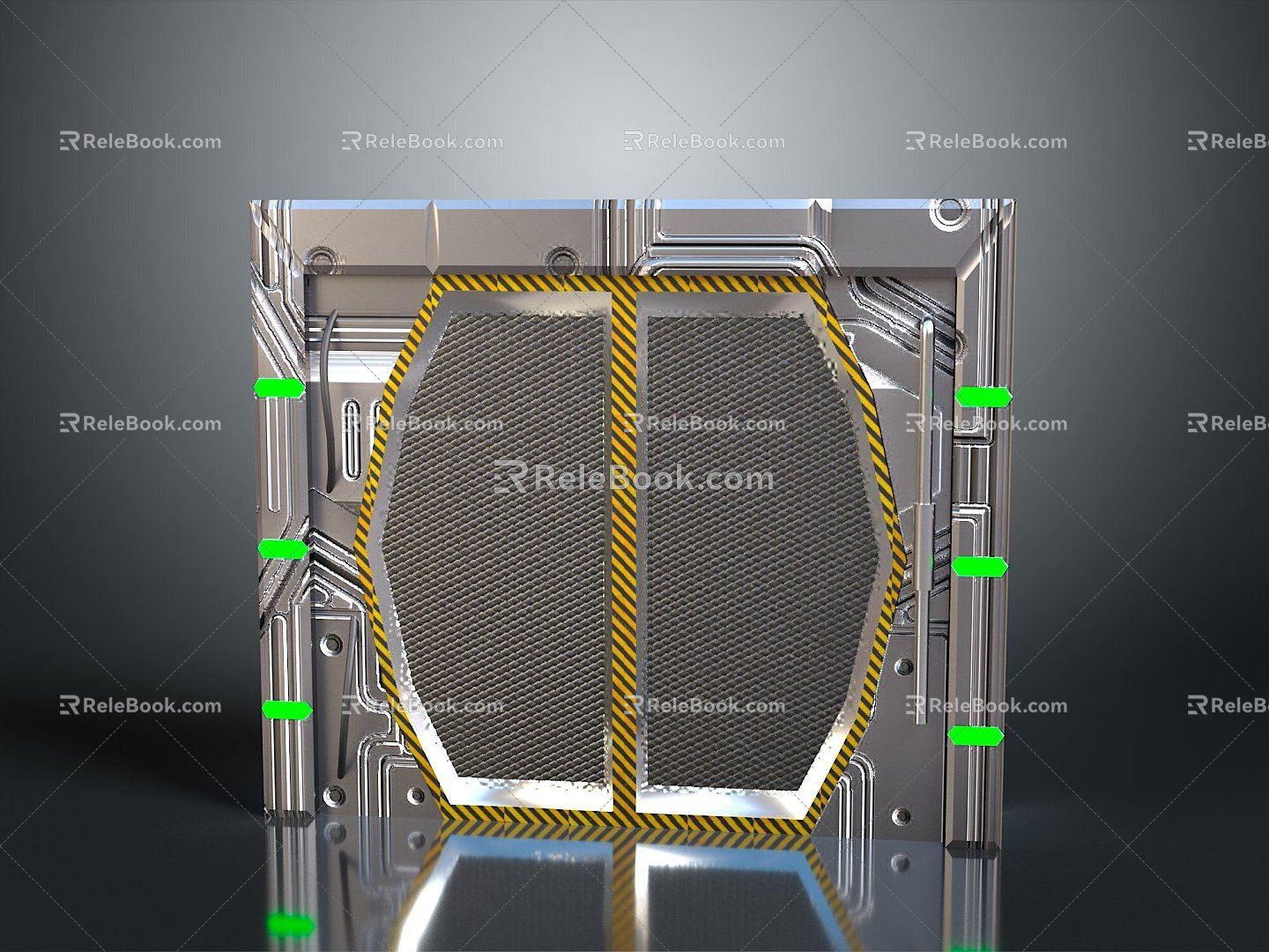 Security door password door metal sealed door metal door explosion-proof door password lock biometric door 3d model