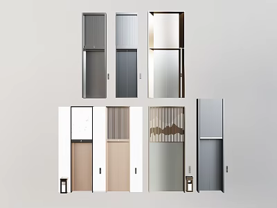 Modern Elevator Combination Traction Elevator Landing Elevator Door Elevator Room Office Building Elevator Community Elevator 3d model