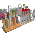Industrial Equipment Showcasing Test Tube Racks With Colored And Clear Tubes