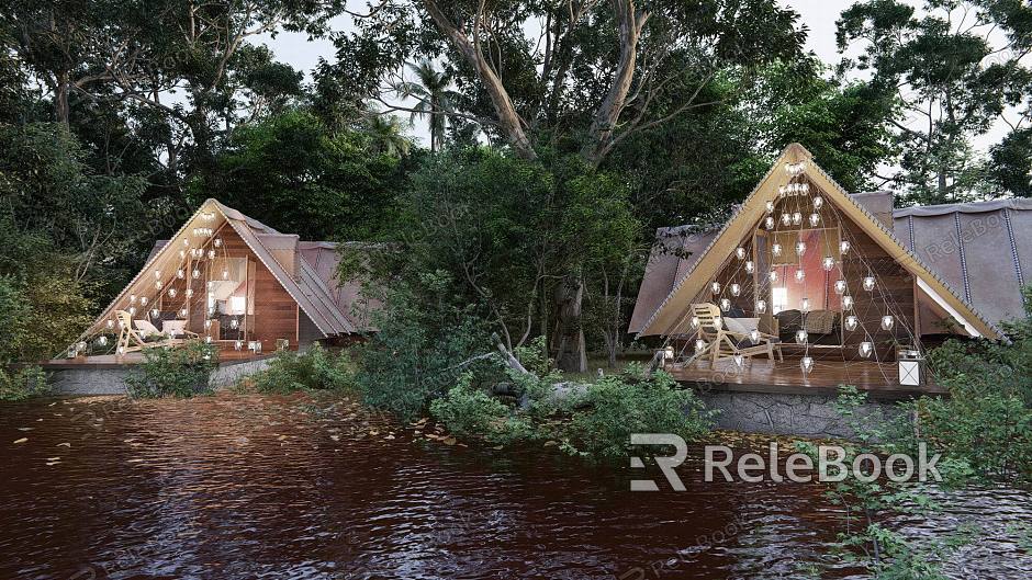 Modern Homestay Homestay Building Camping Building Lakeside Cabin Villa model