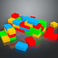 Colorful Plastic Building Blocks In Assorted Colors For Children Creative Play And Construction Toys