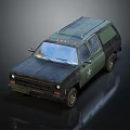 Military Green Utility Vehicle With Rugged Exterior Roof Rack And Front Design