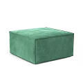 Green Square Velvet Ottoman Ideal For Living Room Seating And Decor