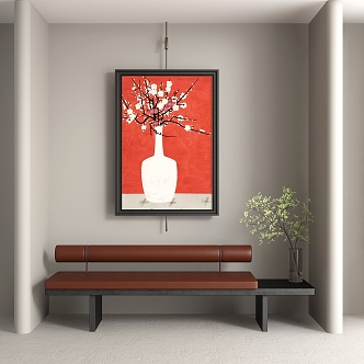 Abstract Hanging Paintings 3d model