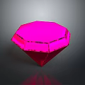 Stunning Vibrant Pink Diamond With Polished Facets And Glossy Reflective Surface