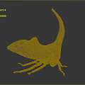 cicada shell golden cicada 3d model