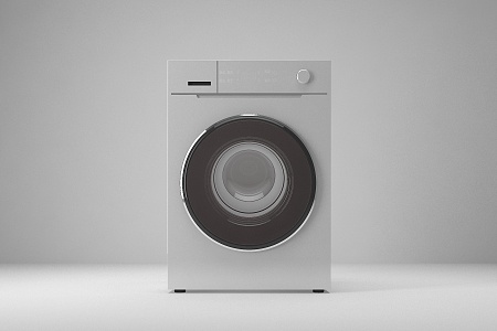 Indoor fully embedded electrical drum washing machine 3d model