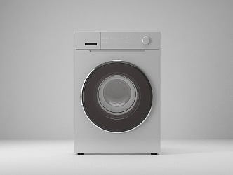 Indoor fully embedded electrical drum washing machine 3d model