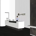 Modern Front Desk Company Front Desk 3d model