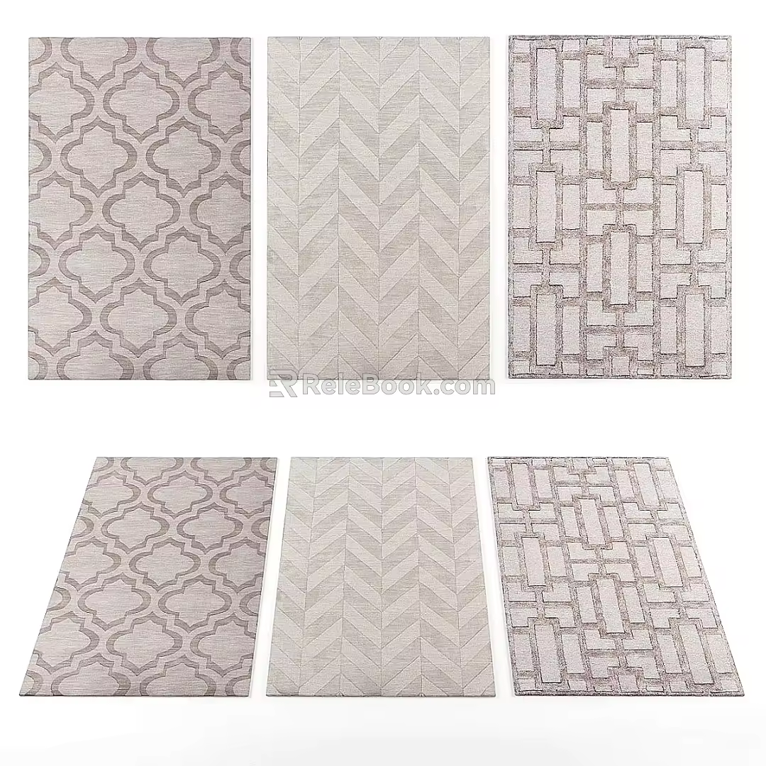 modern square carpet square carpet 3d model