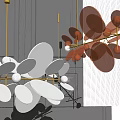 Modern chandelier 3d model
